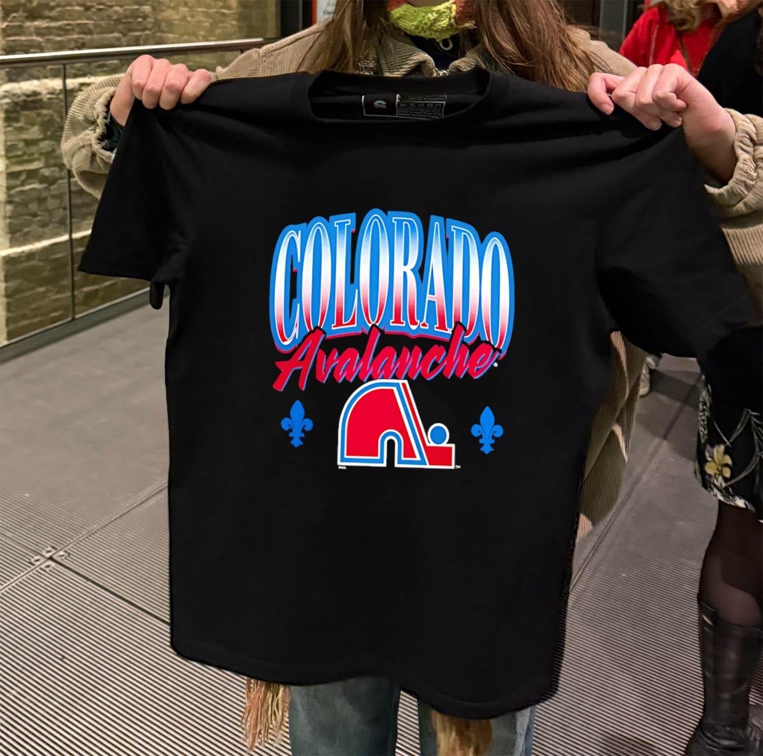 Colorado Avalanche Retro Nordiques Logo Quebec Fleur - Adult & Kids T-Shirts, Sweatshirts & Hoodies apparel design preview 2