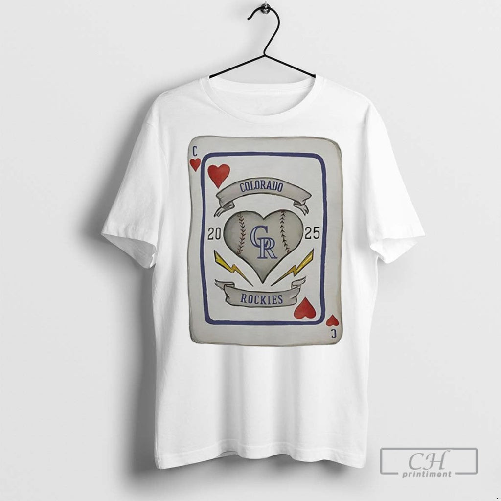 Colorado Rockies Basseball Card Heart X Tiny Turnip - Adult & Kids T-Shirts, Sweatshirts & Hoodies apparel design preview 1