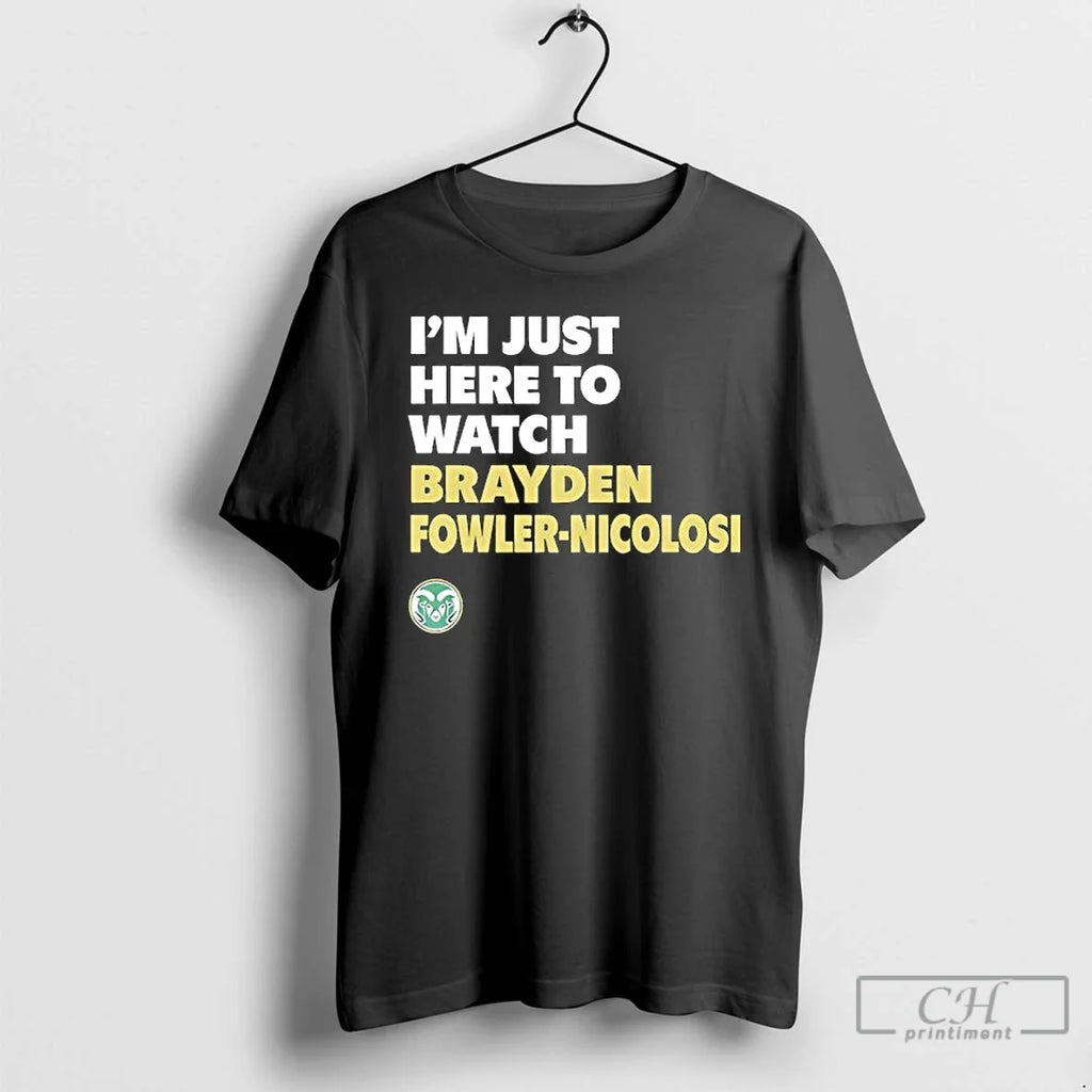 Colorado State Forest Green Game Day Im Just Here To - Adult & Kids T-Shirts, Sweatshirts & Hoodies apparel design preview 1