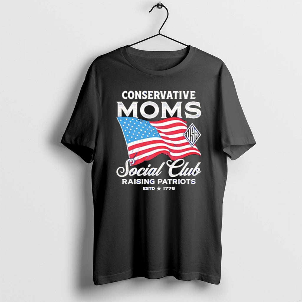 Conservative Moms Social Club Raising Patriots - Adult & Kids T-Shirts, Sweatshirts & Hoodies apparel design preview 1