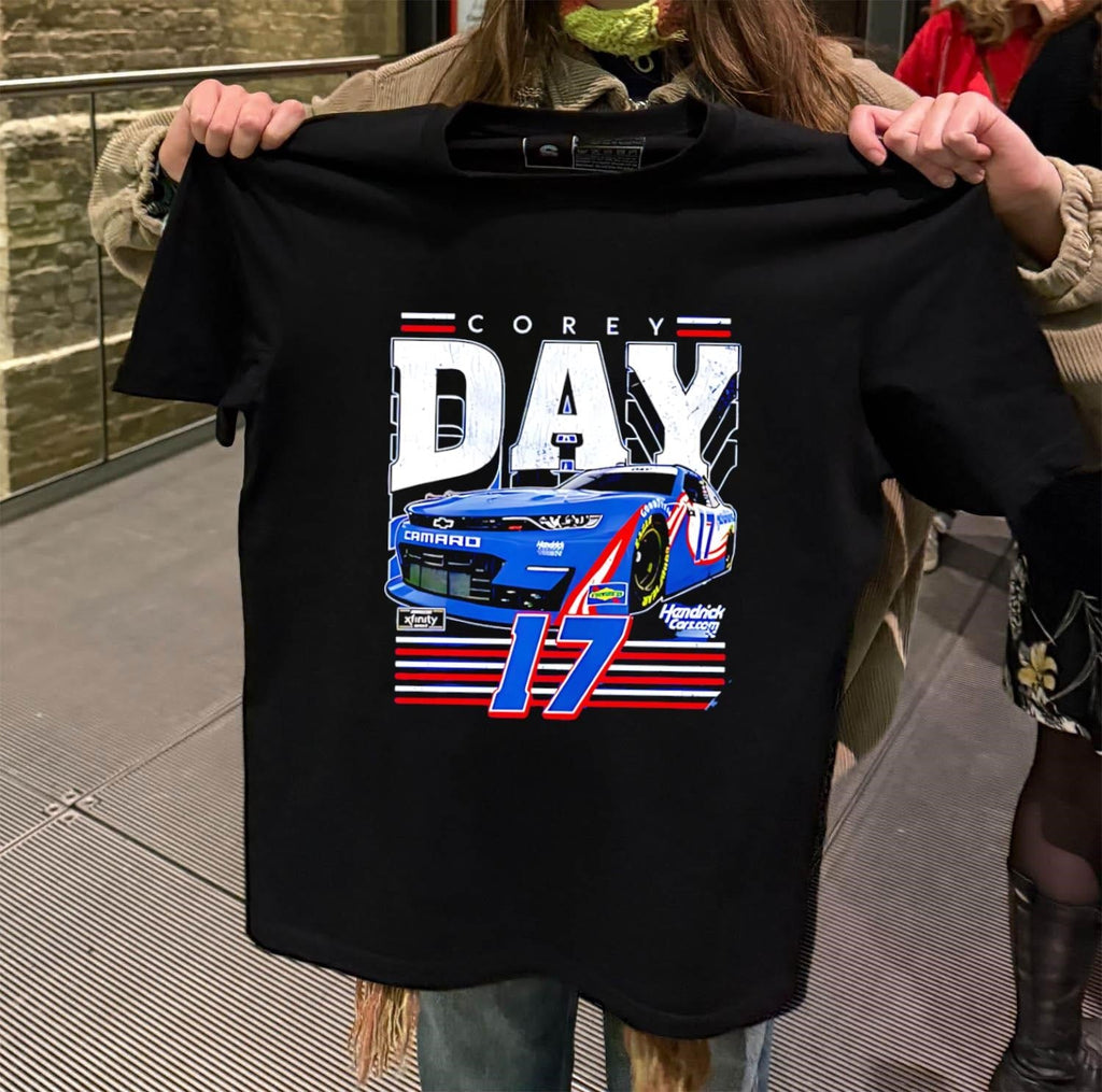 Corey Day #17 Hendrick Cars - Adult & Kids T-Shirts, Sweatshirts & Hoodies apparel design preview 2