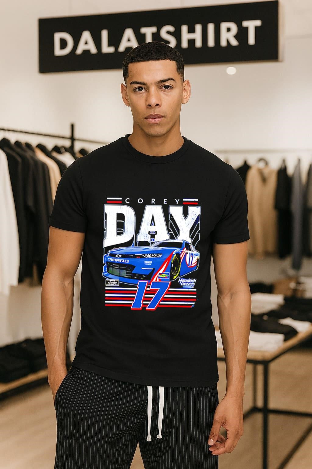 Corey Day #17 Hendrick Cars - Adult & Kids T-Shirts, Sweatshirts & Hoodies apparel design preview 1
