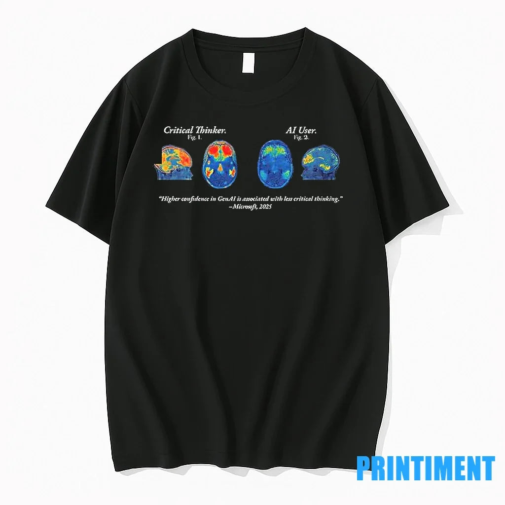 Critical Thinker Ai User Higher Confidence In Genai - Adult & Kids T-Shirts, Sweatshirts & Hoodies apparel design preview 1