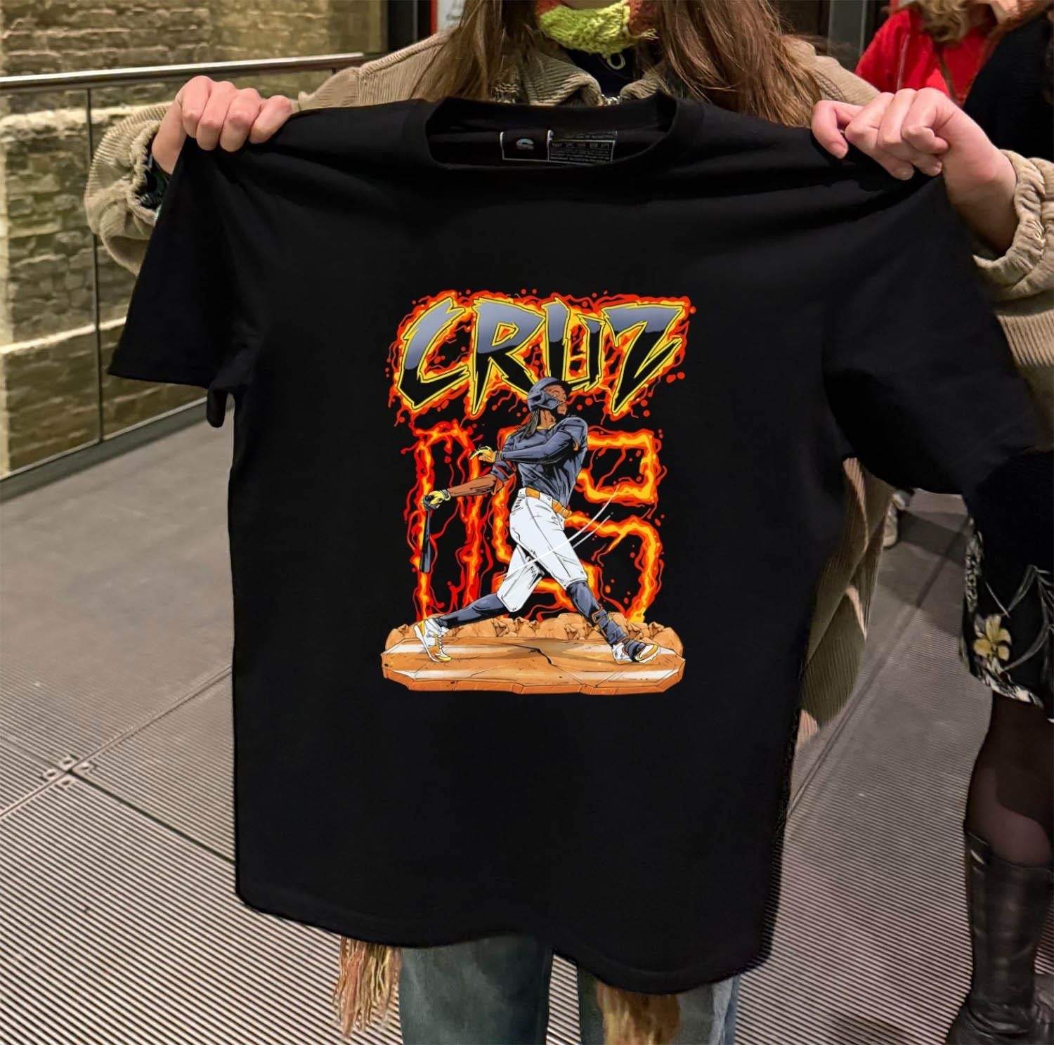 Cruz 85 Oneil Baseball Fire Graphic Sports - Adult & Kids T-Shirts, Sweatshirts & Hoodies apparel design preview 2