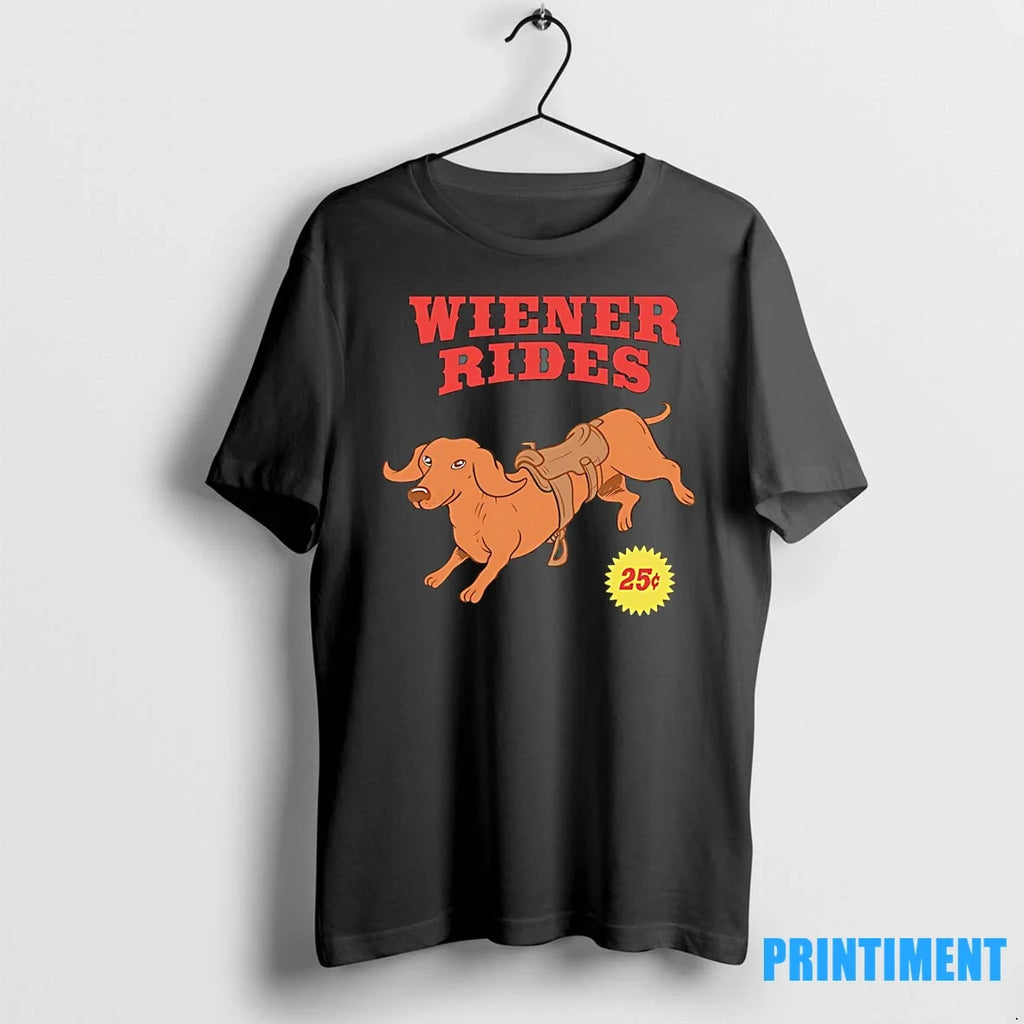 Dachshund Wiener Rides Cartoon Sweater - Adult & Kids T-Shirts, Sweatshirts & Hoodies apparel design preview 1
