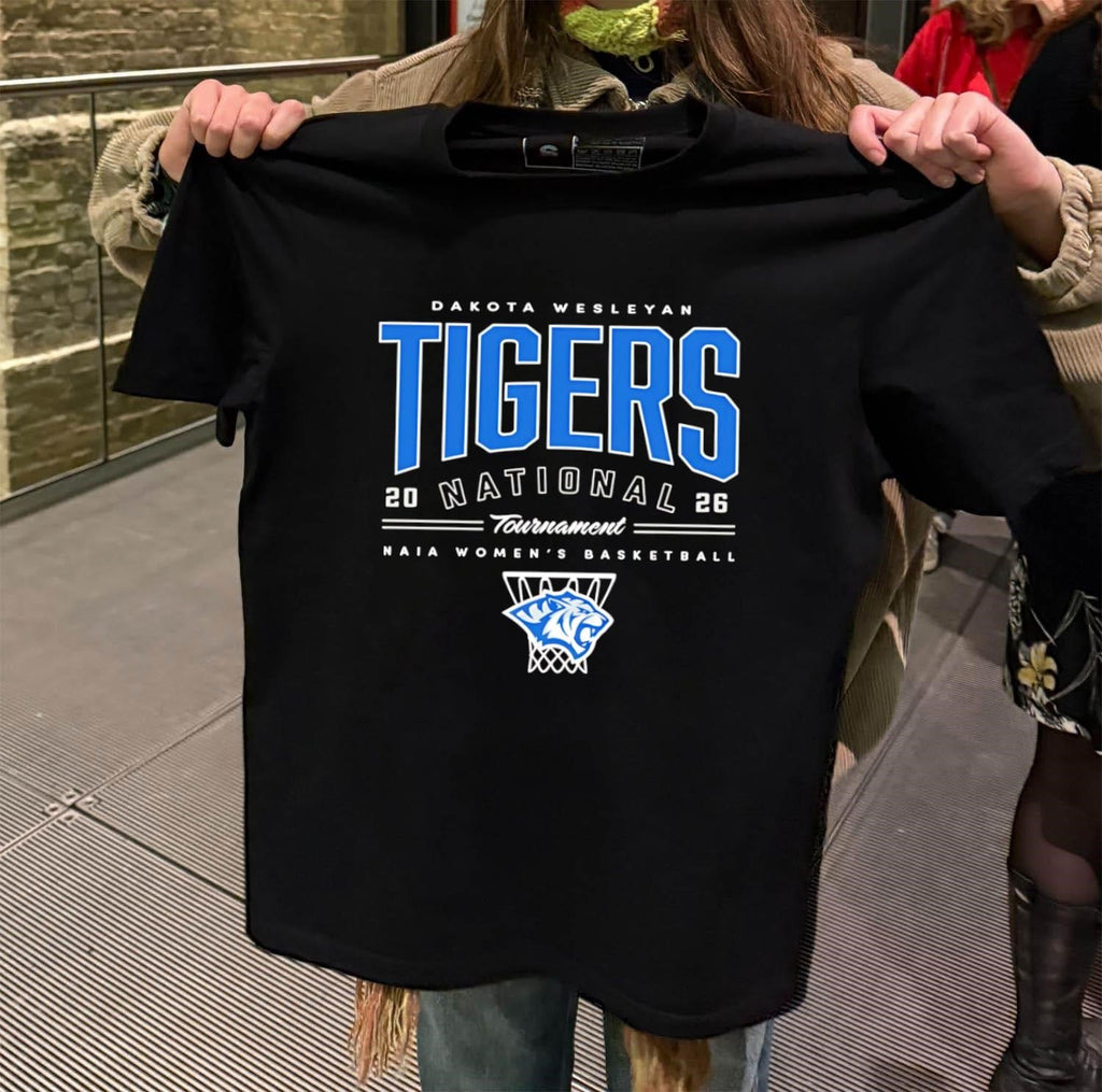 Dakota Wesleyan Tigers National Tournament 2026 NAIA - Adult & Kids T-Shirts, Sweatshirts & Hoodies apparel design preview 2