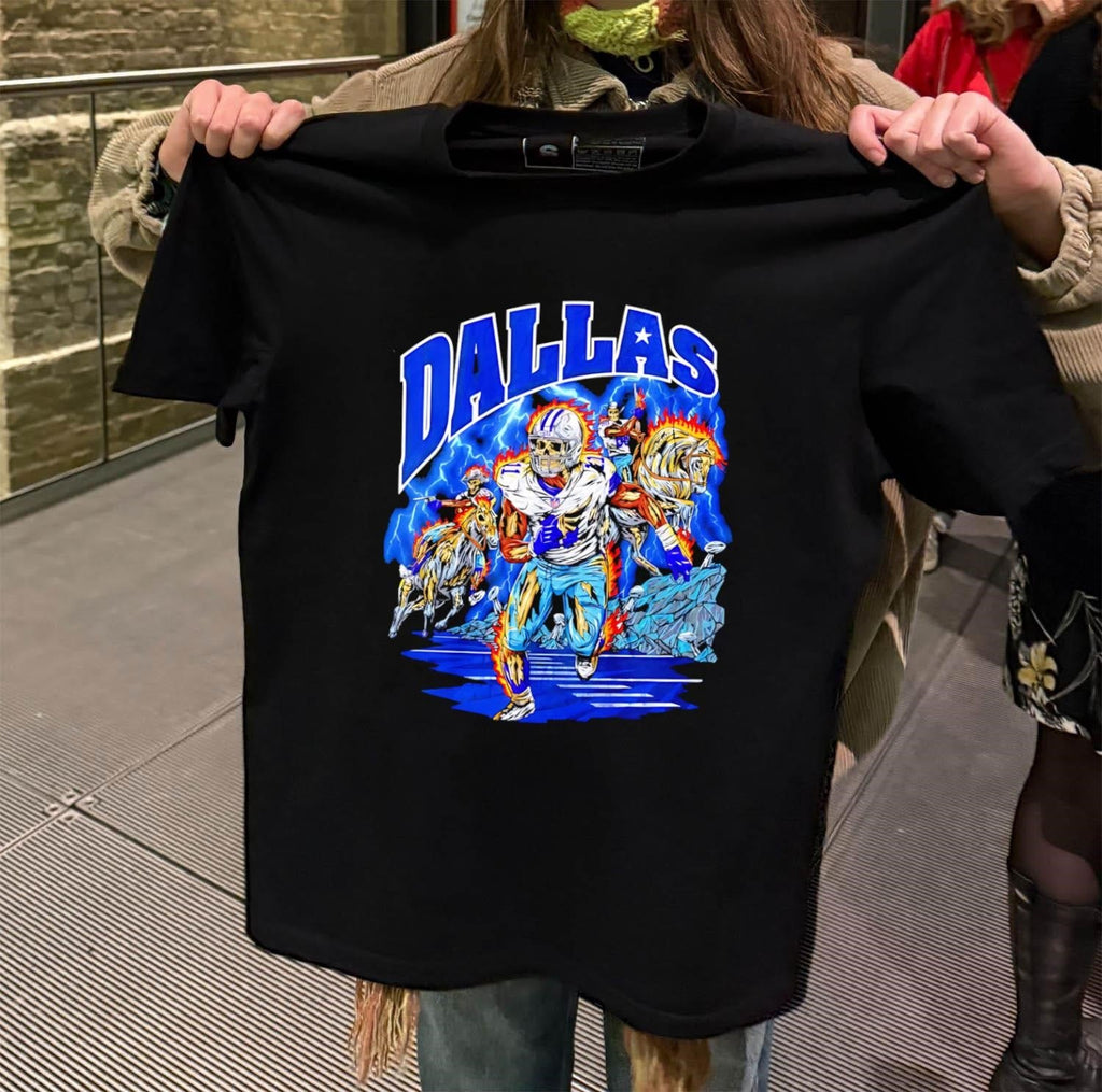 Dallas Cowboys Micah Parsons 11 Skeleton Lightning - Adult & Kids T-Shirts, Sweatshirts & Hoodies apparel design preview 2