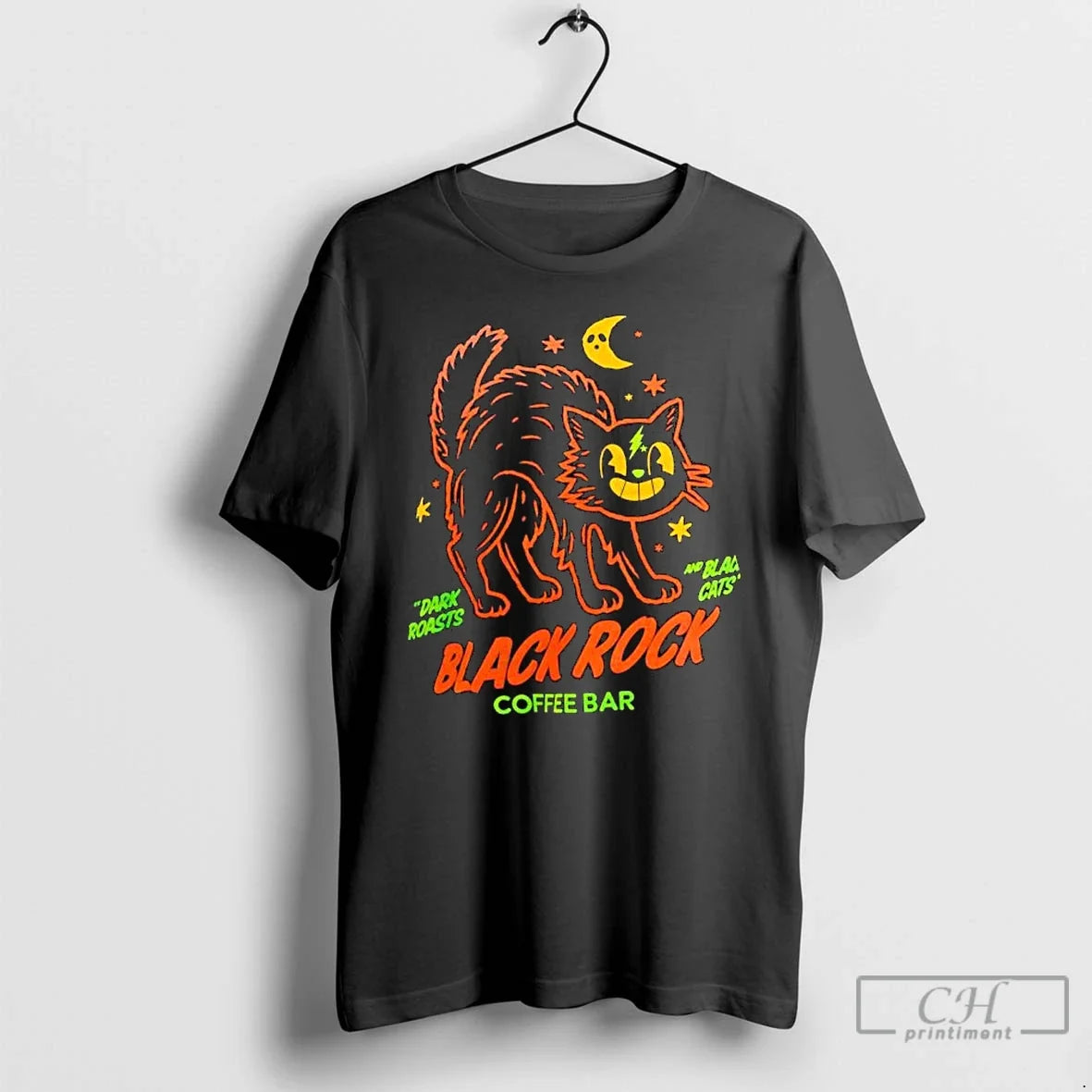 Dark Roasts And Blag Cats Black Rock Coffee Bar - Adult & Kids T-Shirts, Sweatshirts & Hoodies apparel design preview 1