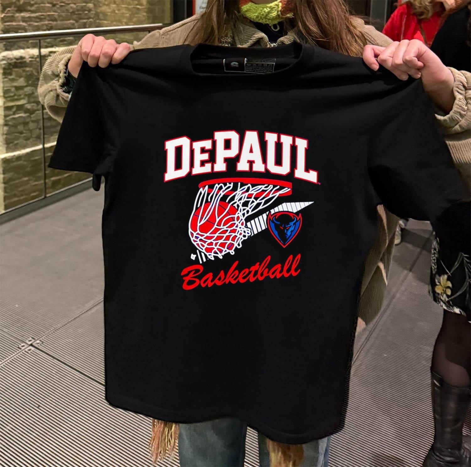 DePaul Basketball Blue Demon Logo Sports - Adult & Kids T-Shirts, Sweatshirts & Hoodies apparel design preview 2