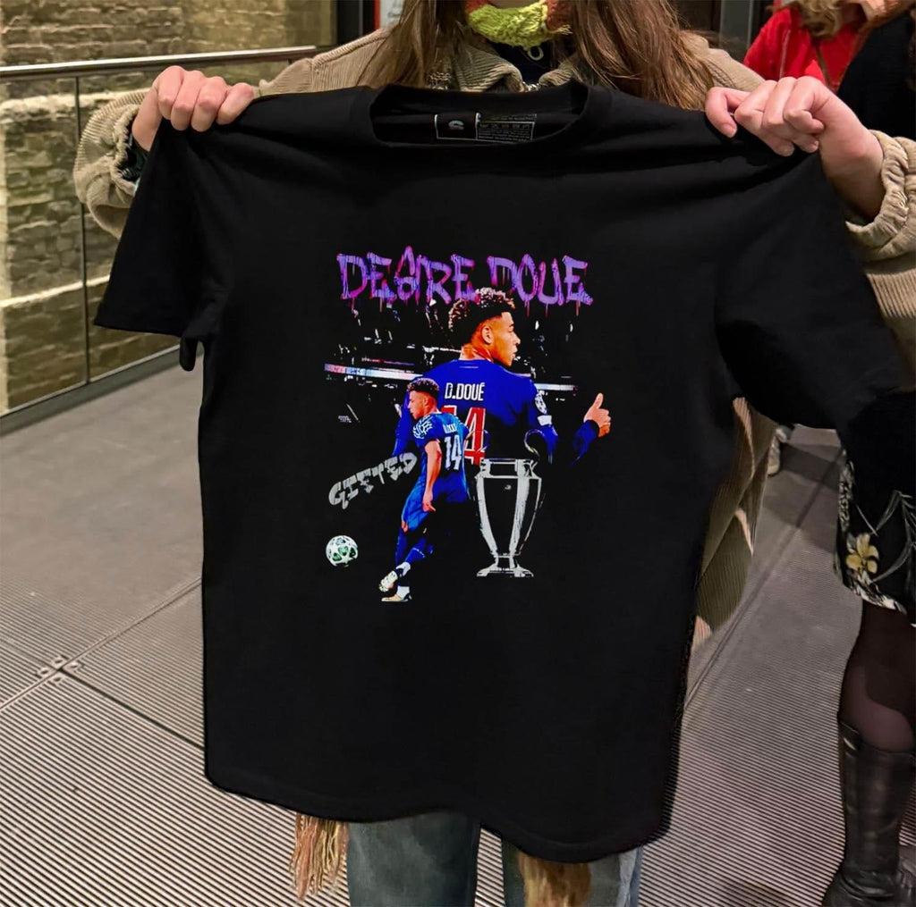 Desire Doue D. 14 Gifted Football Player - Adult & Kids T-Shirts, Sweatshirts & Hoodies apparel design preview 2