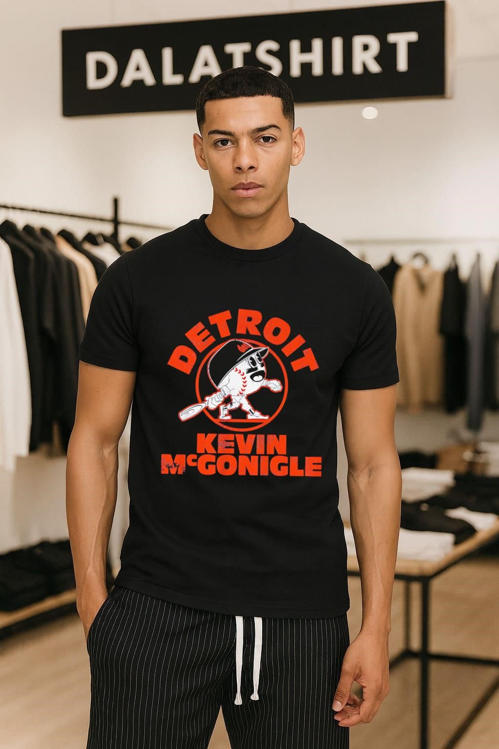 Detroit Kevin McGonigle Baseball retro - Adult & Kids T-Shirts, Sweatshirts & Hoodies apparel design preview 1