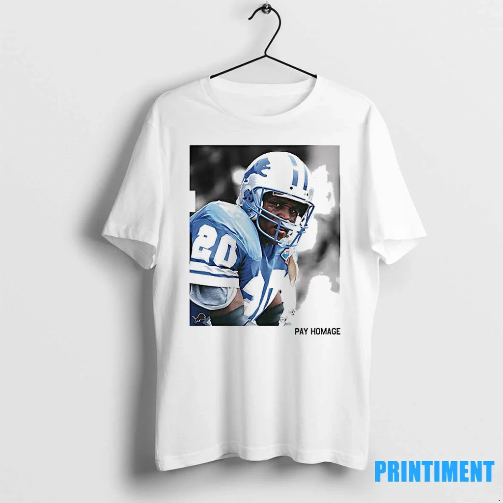 Detroit Lions Barry Sanders Pay Homage Sweater - Adult & Kids T-Shirts, Sweatshirts & Hoodies apparel design preview 1
