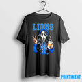 Detroit Lions Football Team Ghostface Scream - Adult & Kids T-Shirts, Sweatshirts & Hoodies apparel design preview 1