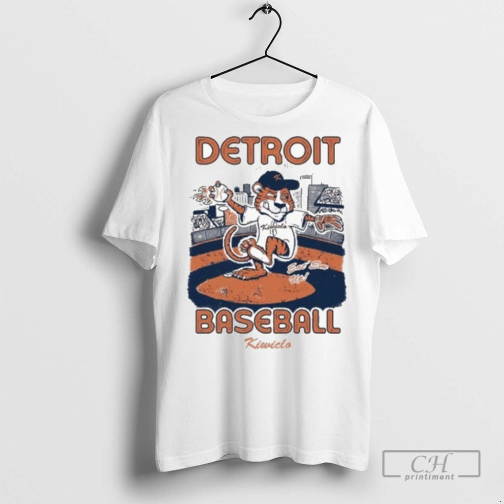 Detroit Tigers Eat Em Up Kiwiclo Mlb Mascot - Adult & Kids T-Shirts, Sweatshirts & Hoodies apparel design preview 1