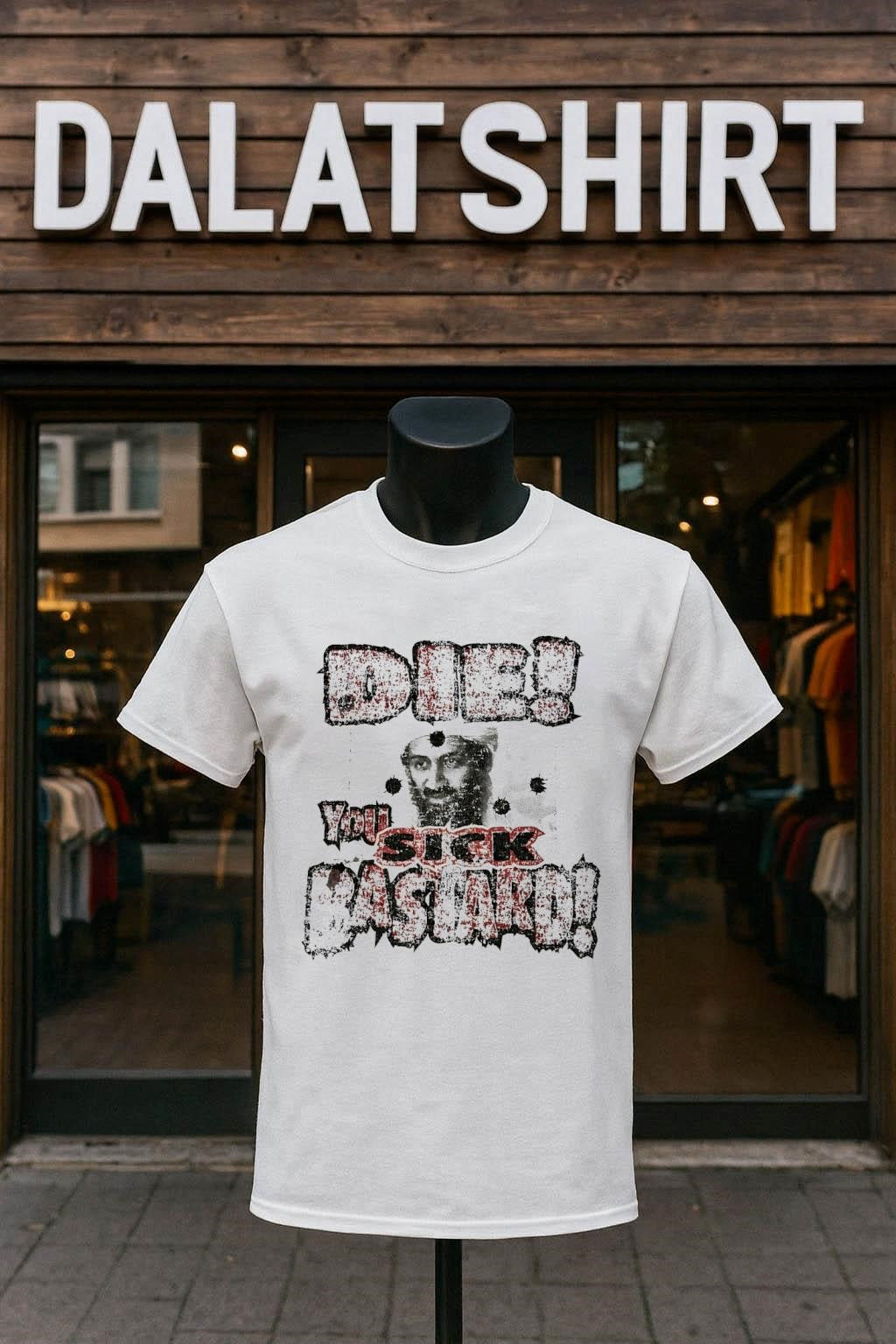 Die You Sick Bastard Osama Bin Laden Target - Adult & Kids T-Shirts, Sweatshirts & Hoodies apparel design preview 1
