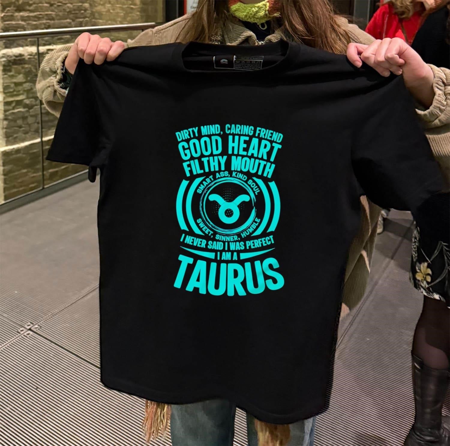 Dirty Mind Good Heart Filthy Mouth Taurus zodiac - Adult & Kids T-Shirts, Sweatshirts & Hoodies apparel design preview 2