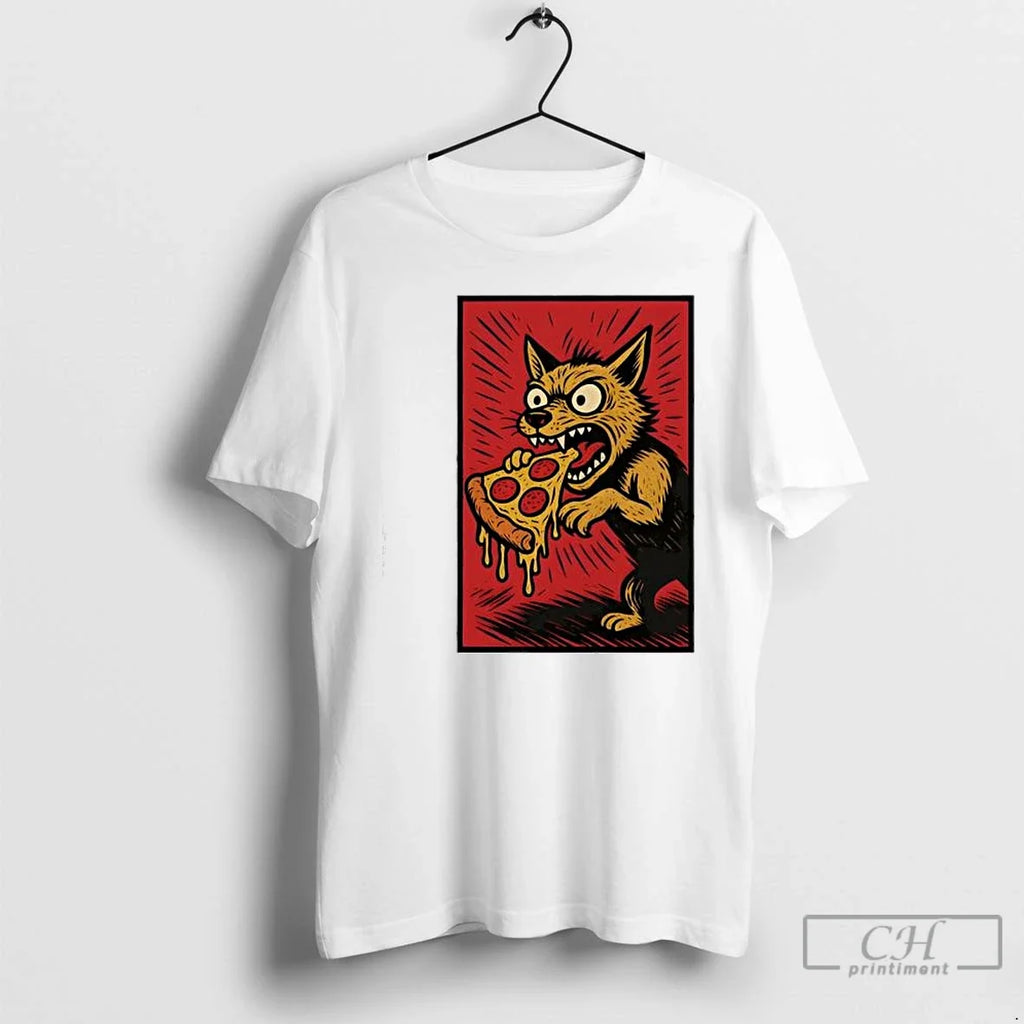Dog Vs Pizza Slice - Adult & Kids T-Shirts, Sweatshirts & Hoodies apparel design preview 1