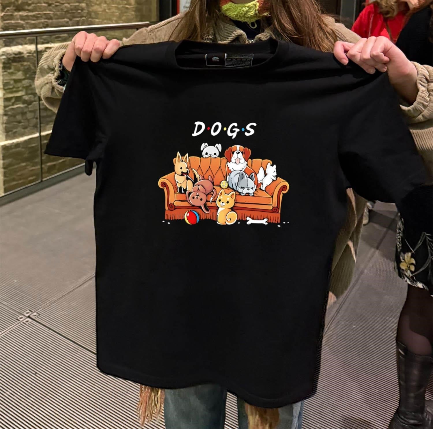 Dogs Friends TV Show Parody Puppy Sofa - Adult & Kids T-Shirts, Sweatshirts & Hoodies apparel design preview 2