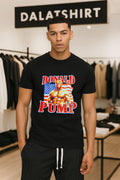 Donald Pump Muscular Trump American Flag Graphic - Adult & Kids T-Shirts, Sweatshirts & Hoodies apparel design preview 1