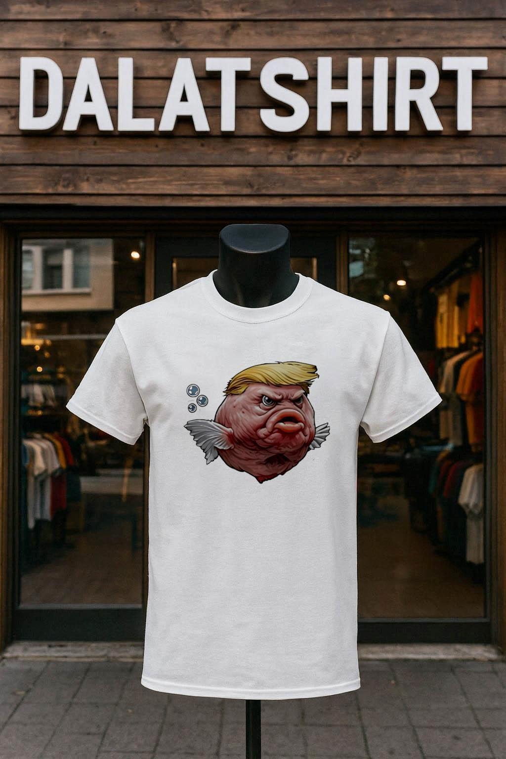 Donald Trump Blobfish Hybrid Caricature Graphics - Adult & Kids T-Shirts, Sweatshirts & Hoodies apparel design preview 1
