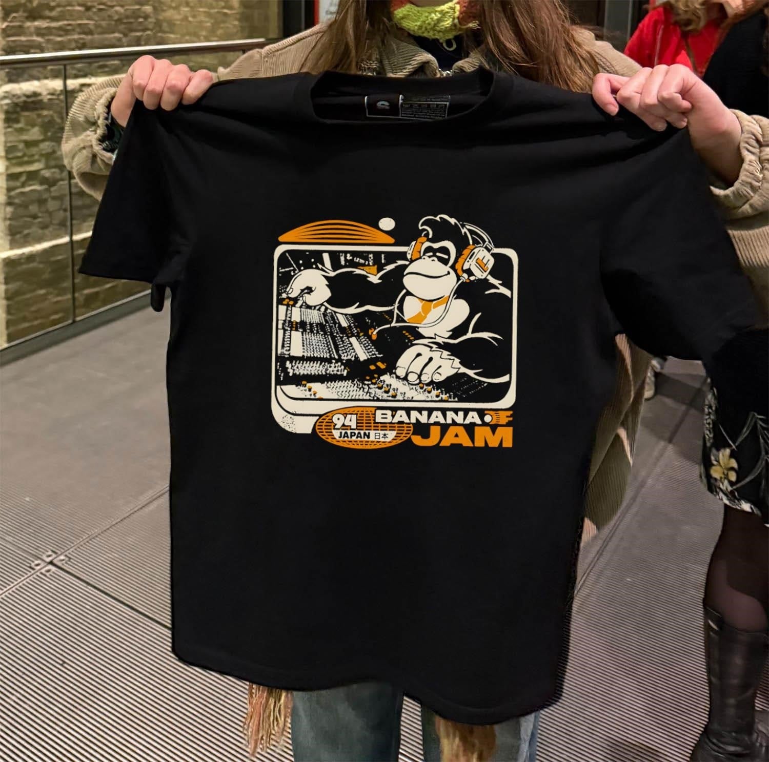 Donkey Kong 94 Japan Banana Jam DJ gorilla - Adult & Kids T-Shirts, Sweatshirts & Hoodies apparel design preview 2