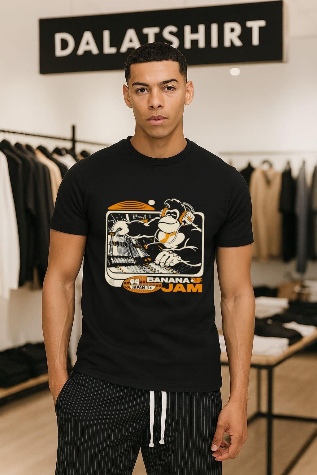 Donkey Kong 94 Japan Banana Jam DJ gorilla - Adult & Kids T-Shirts, Sweatshirts & Hoodies apparel design preview 1