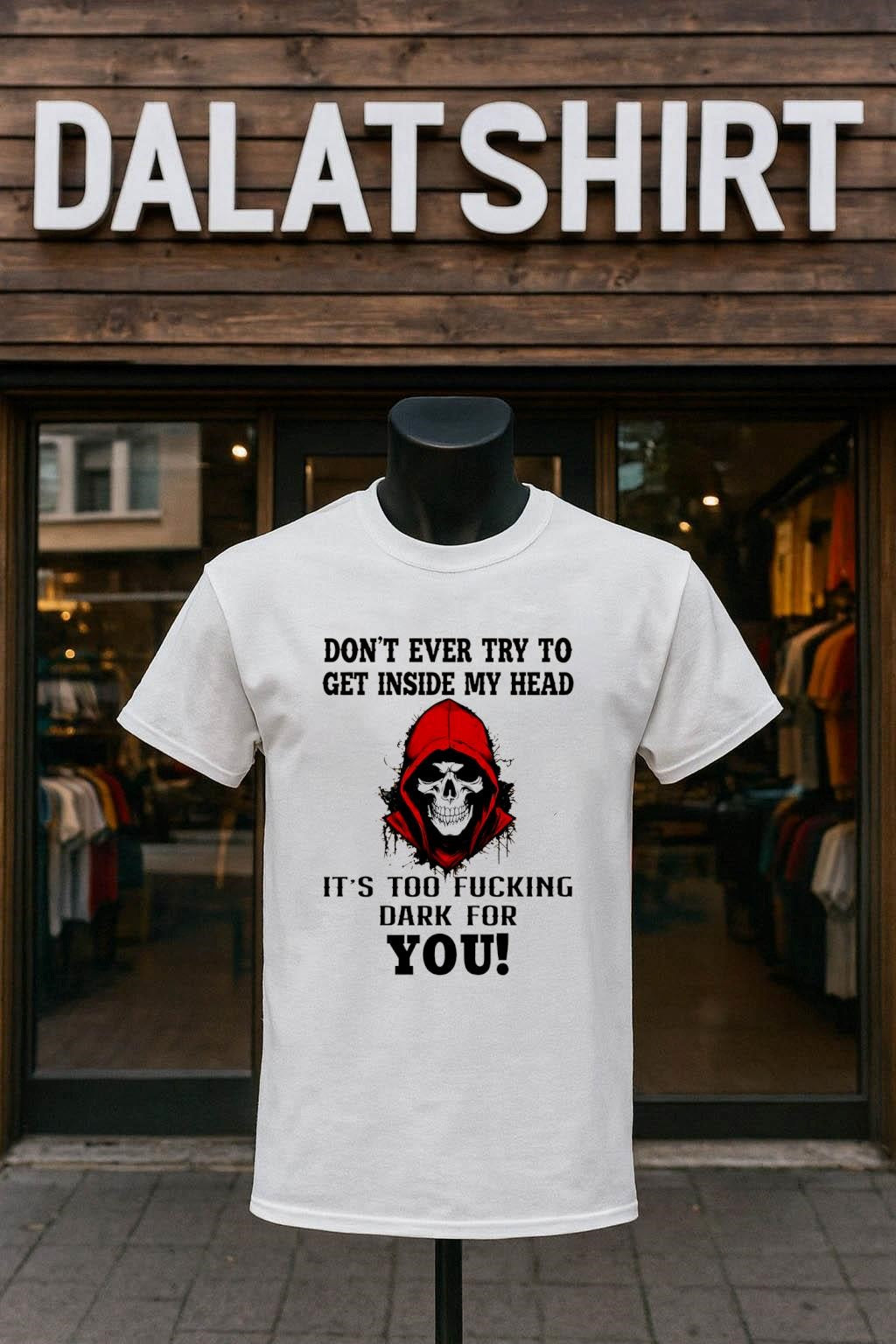 Don't Ever Try To Get Inside My Head Skull - Adult & Kids T-Shirts, Sweatshirts & Hoodies apparel design preview 1