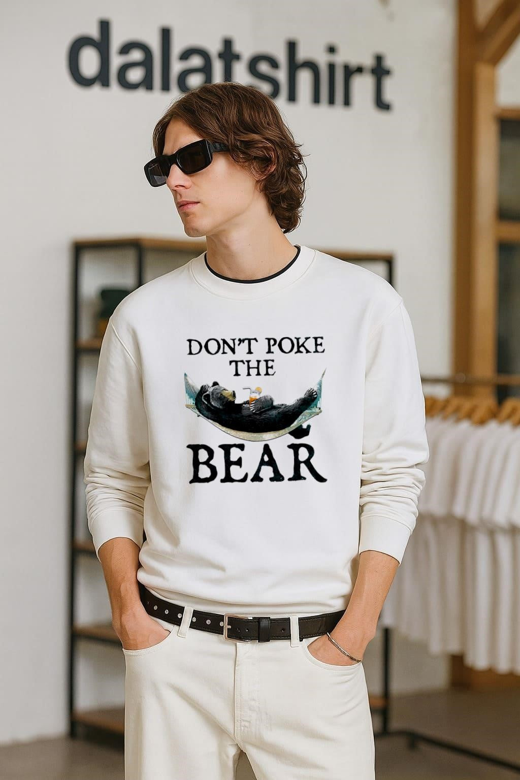 Don't Poke The Bear Black - Adult & Kids T-Shirts, Sweatshirts & Hoodies apparel design preview 2