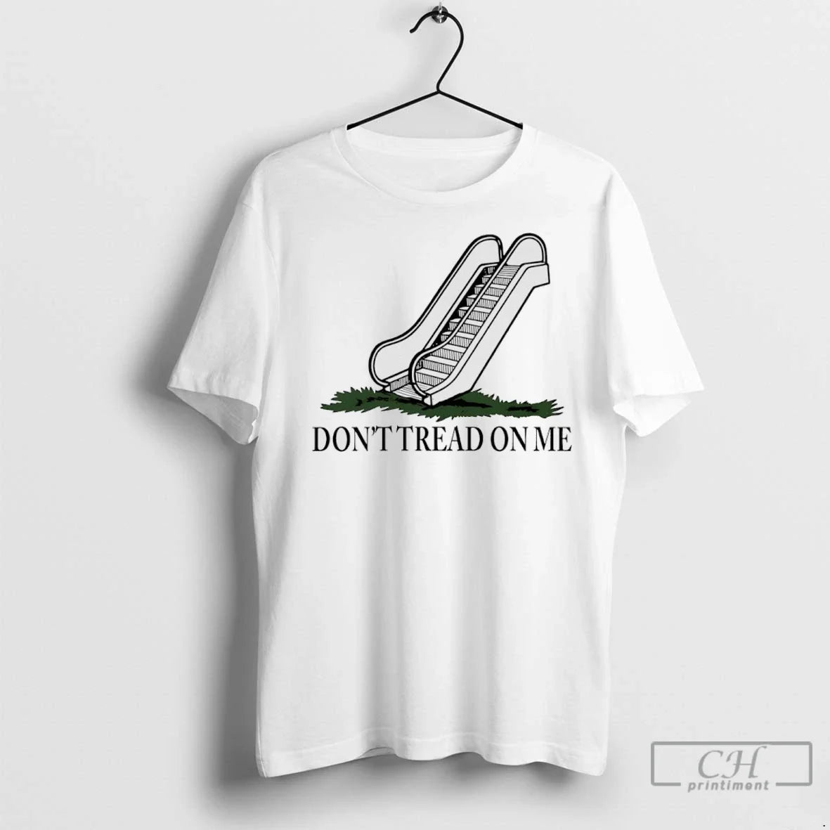 Dont Tread On Me Escalator Stairs Parody Logo - Adult & Kids T-Shirts, Sweatshirts & Hoodies apparel design preview 1