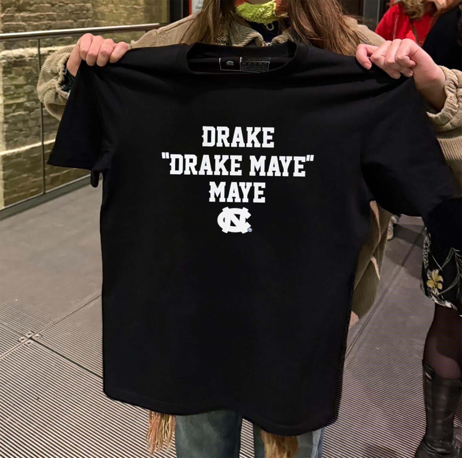 Drake Maye North Carolina Tar Heels NC Typography - Adult & Kids T-Shirts, Sweatshirts & Hoodies apparel design preview 2