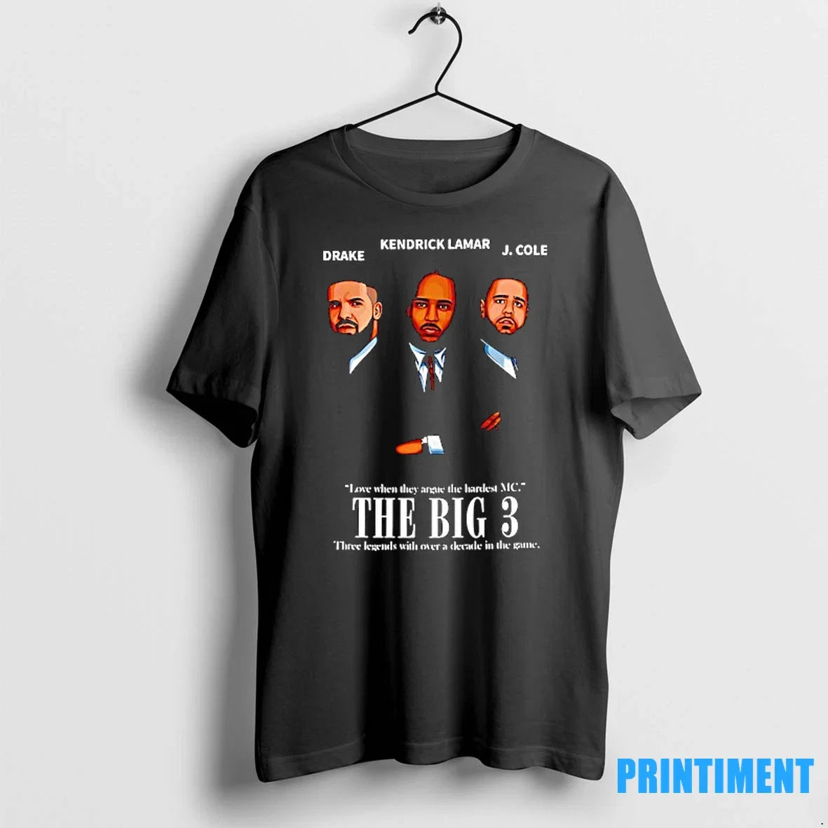 Drake Kendrick Lamar And J Cole The Big 3 Love When - Adult & Kids T-Shirts, Sweatshirts & Hoodies apparel design preview 1