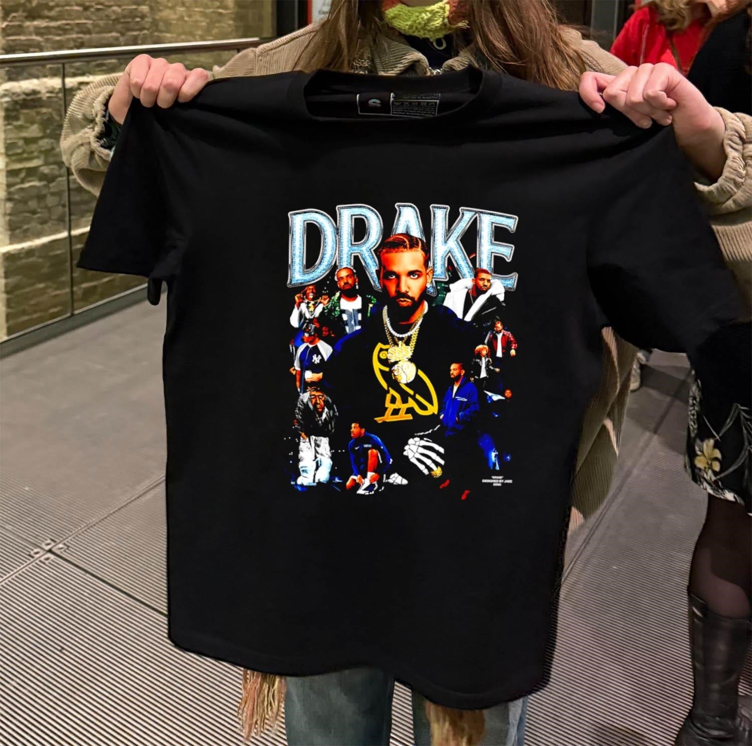 Drake OVO Owl Skeleton Hand Collage Music - Adult & Kids T-Shirts, Sweatshirts & Hoodies apparel design preview 2