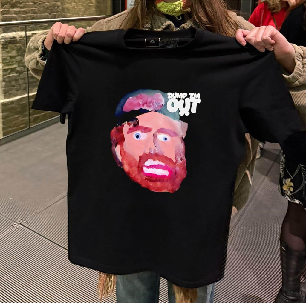 Dump 'Em Out Cartoon Bearded Man Face Graphic - Adult & Kids T-Shirts, Sweatshirts & Hoodies apparel design preview 2