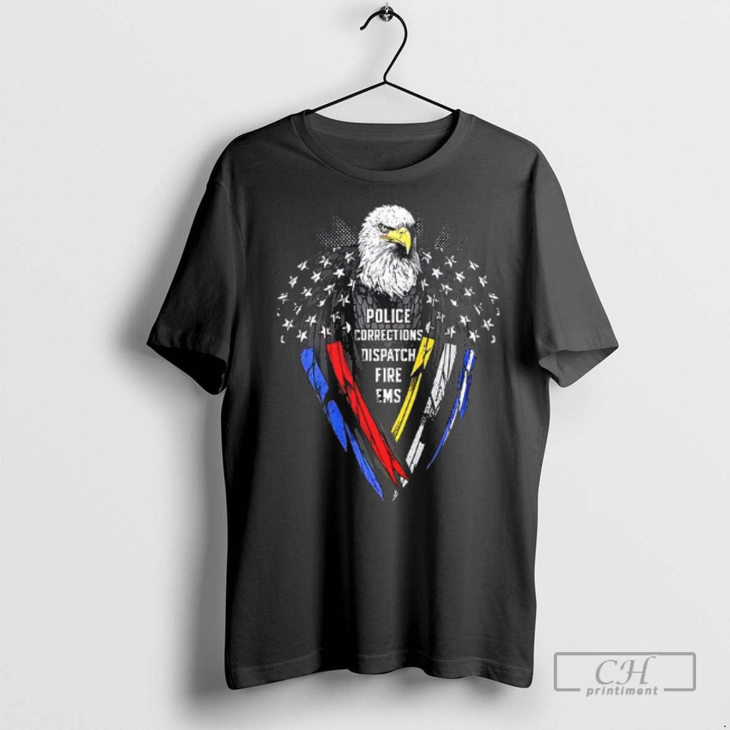 Eagle Police Corrections Dispatch Fire Ems - Adult & Kids T-Shirts, Sweatshirts & Hoodies apparel design preview 1