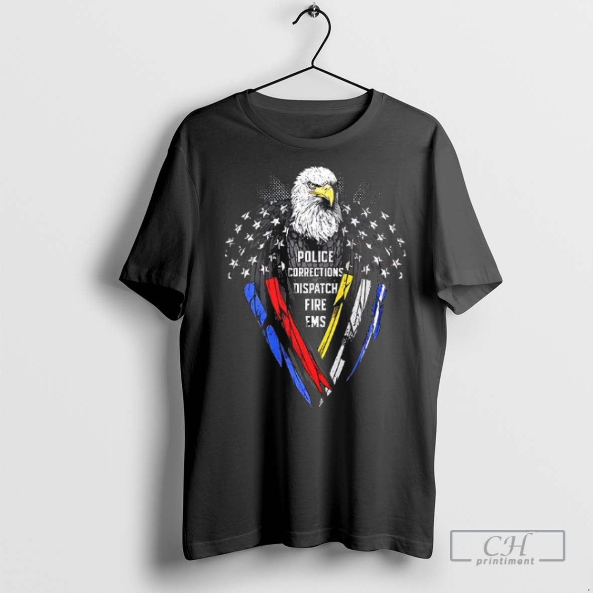 Eagle Police Corrections Dispatch Fire Ems - Adult & Kids T-Shirts, Sweatshirts & Hoodies apparel design preview 1