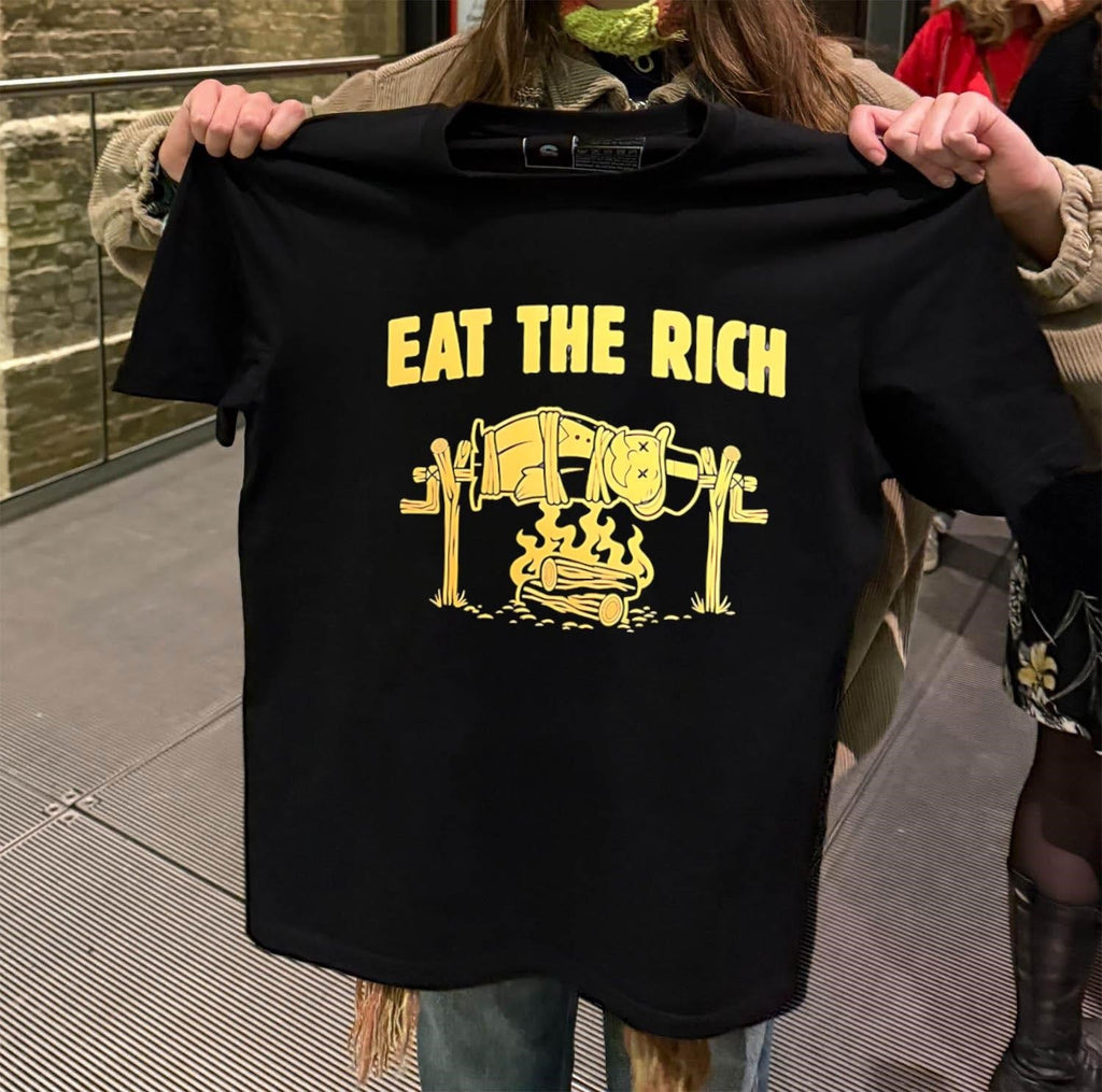 Eat The Rich Monopoly Man Tied On A Roasting - Adult & Kids T-Shirts, Sweatshirts & Hoodies apparel design preview 2