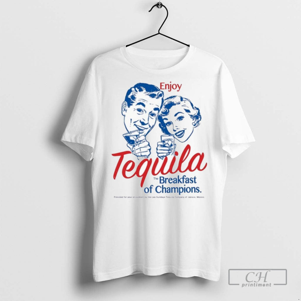 Enjoy Tequila The Breakfast Of Champions Los Sundays - Adult & Kids T-Shirts, Sweatshirts & Hoodies apparel design preview 1
