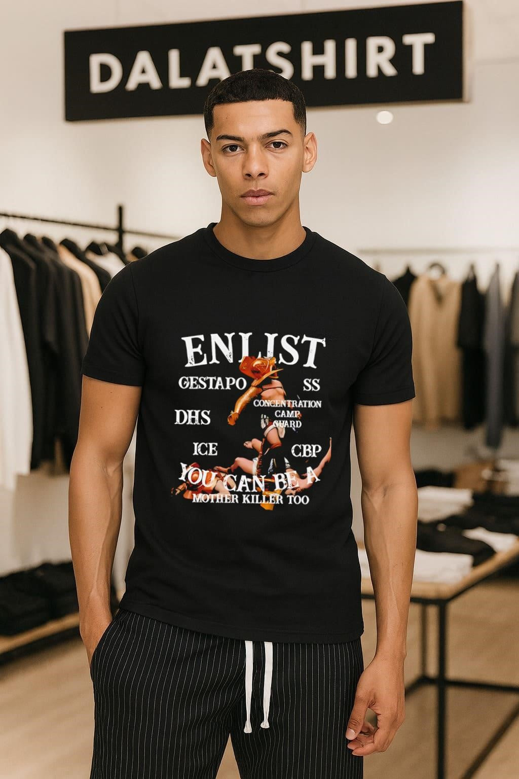 Enlist Gestapo SS DHS concentration camp guard mother - Adult & Kids T-Shirts, Sweatshirts & Hoodies apparel design preview 1
