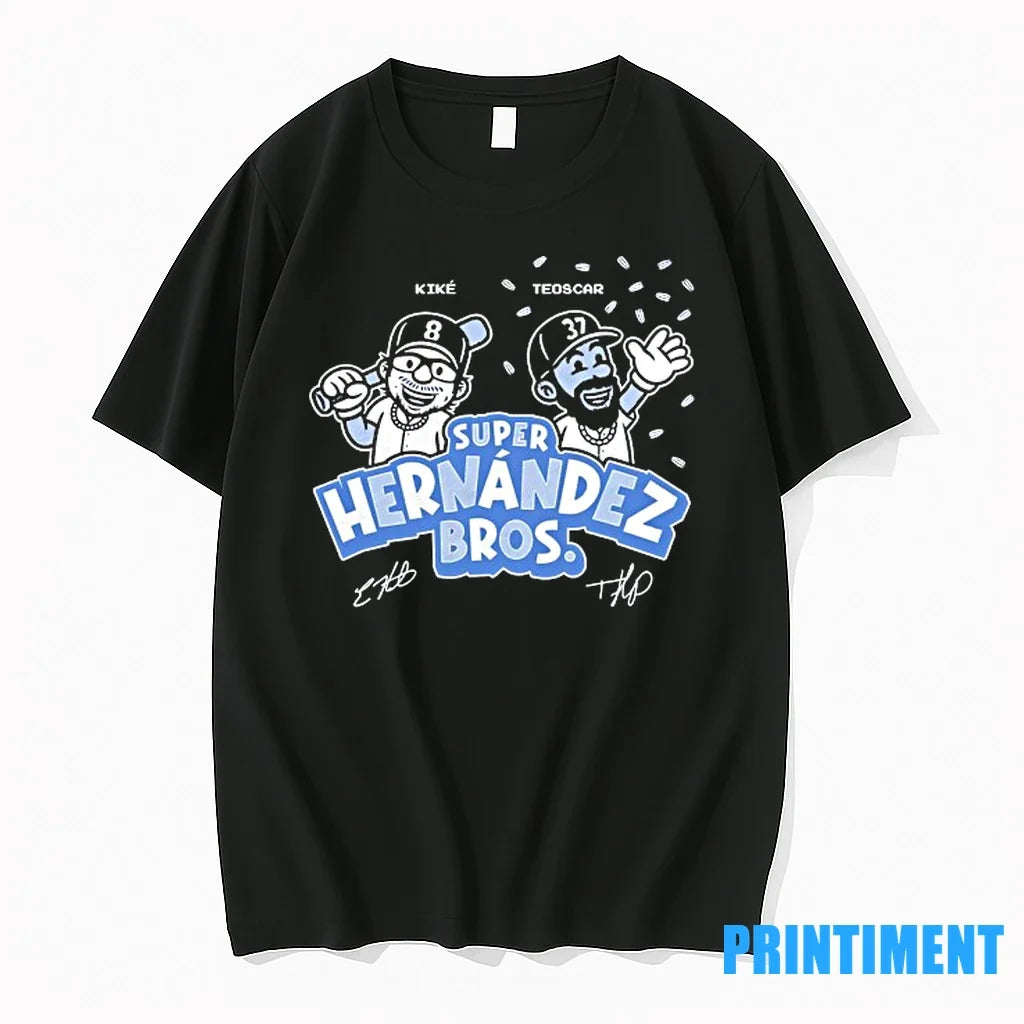 Enrique Hernandez And Teoscar Los Angeles Dodgers - Adult & Kids T-Shirts, Sweatshirts & Hoodies apparel design preview 1