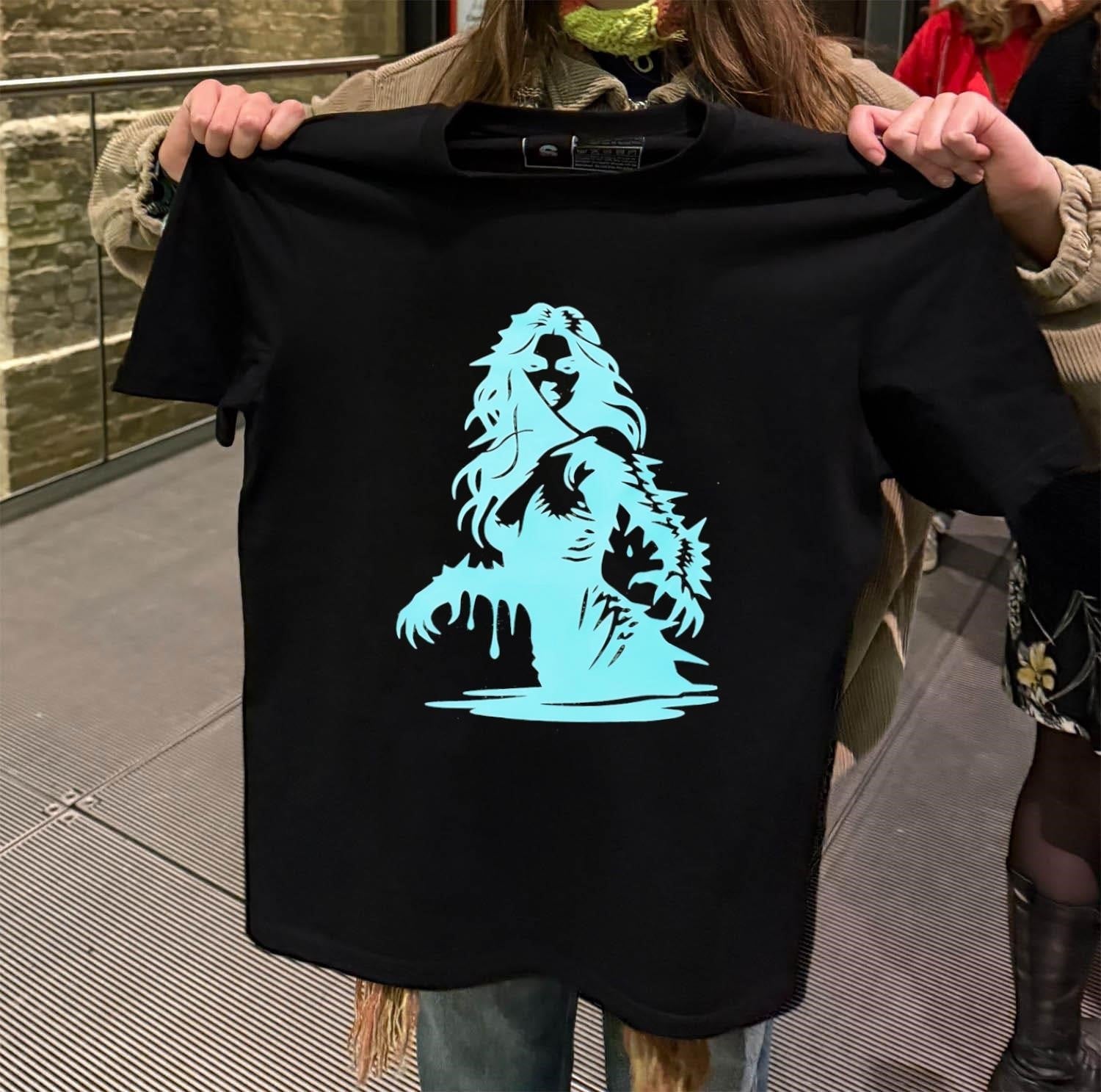 Ethereal Blue Ghost Girl - Adult & Kids T-Shirts, Sweatshirts & Hoodies apparel design preview 2