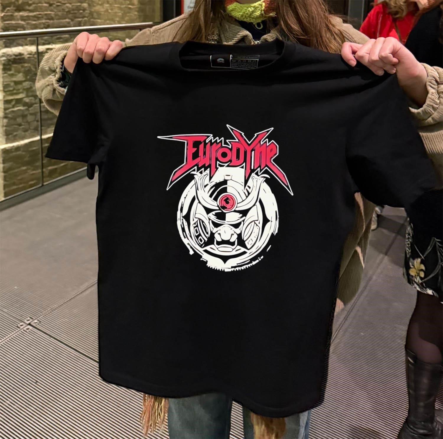 Eurodyne Samurai Cyberpunk Oni Mask Logo - Adult & Kids T-Shirts, Sweatshirts & Hoodies apparel design preview 2