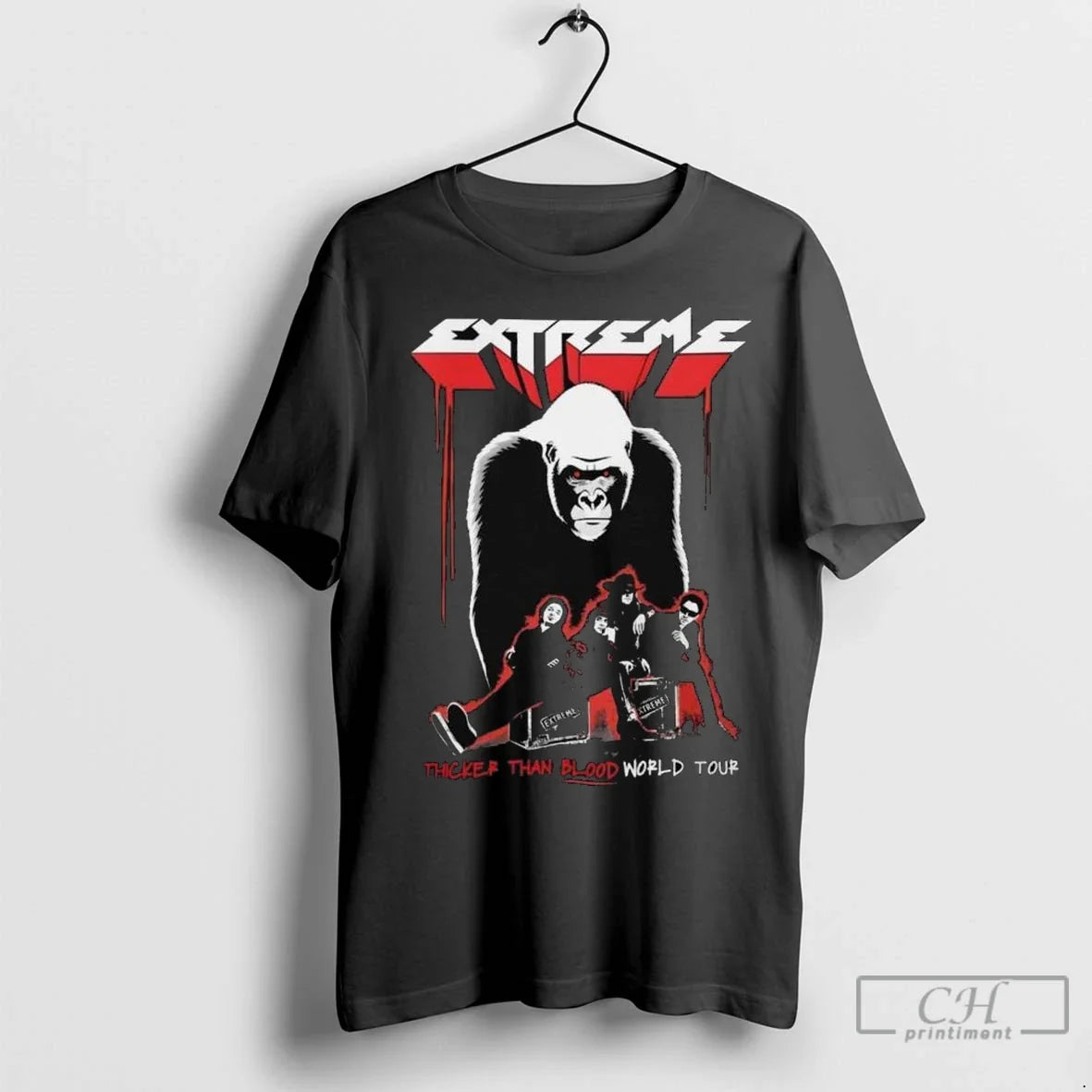 Extreme The Band Gorilla Thicker Than Blood Tour 2025 - Adult & Kids T-Shirts, Sweatshirts & Hoodies apparel design preview 1