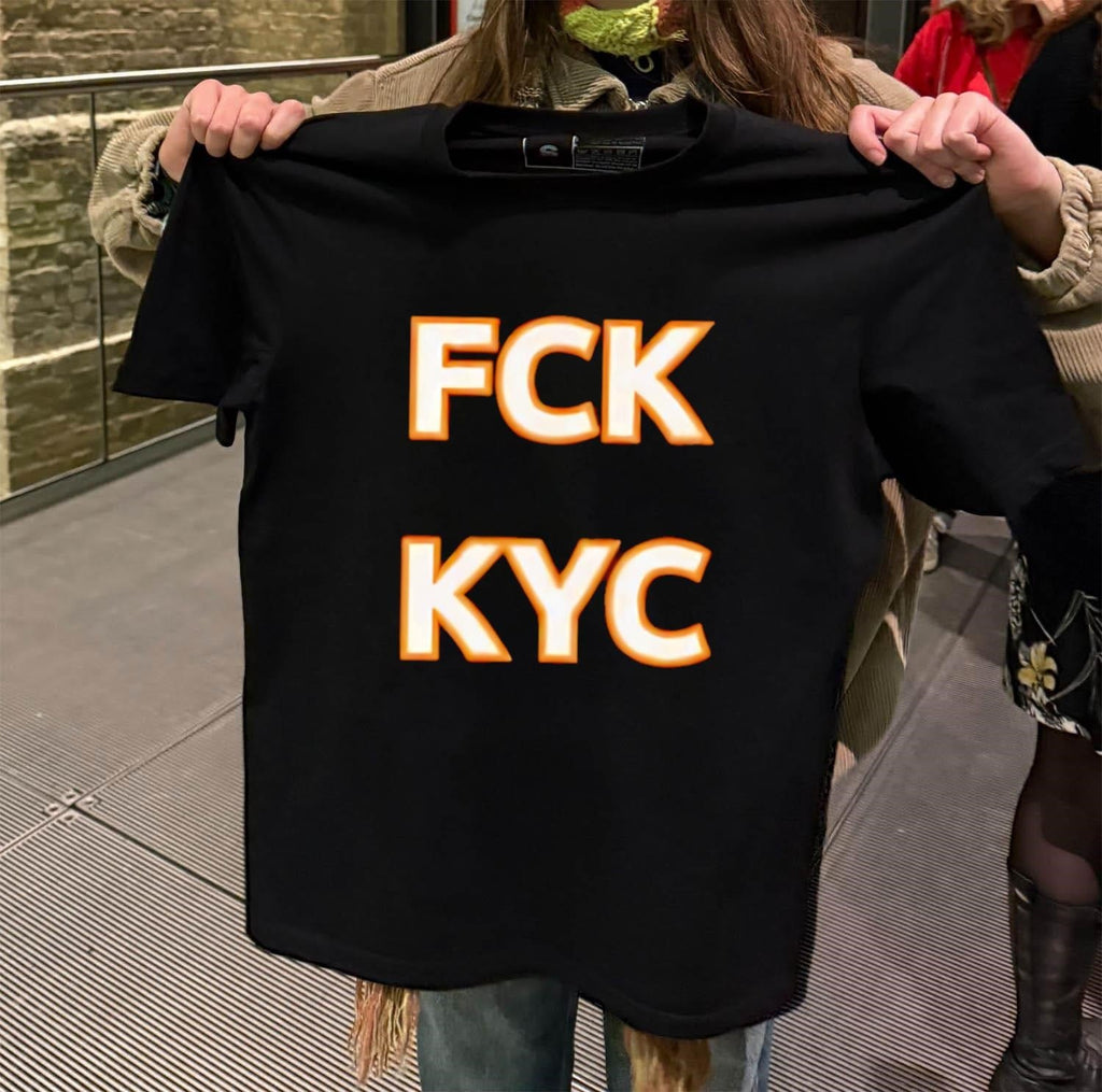 FCK KYC Bold Block Lettering Anti Regulation - Adult & Kids T-Shirts, Sweatshirts & Hoodies apparel design preview 2