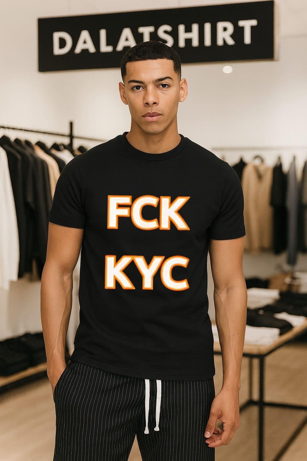 FCK KYC Bold Block Lettering Anti Regulation - Adult & Kids T-Shirts, Sweatshirts & Hoodies apparel design preview 1