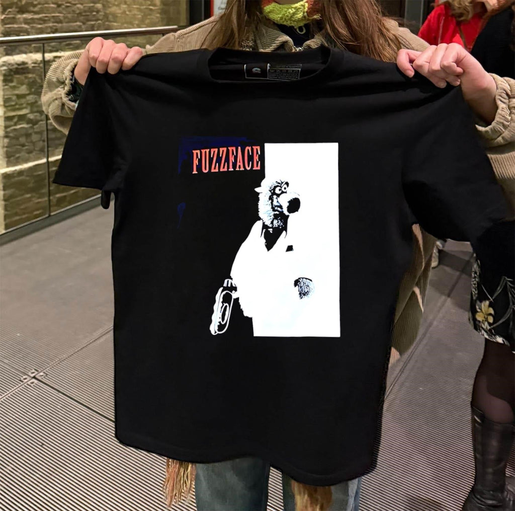 FUZZFACE Mascot character black and white graphic - Adult & Kids T-Shirts, Sweatshirts & Hoodies apparel design preview 2