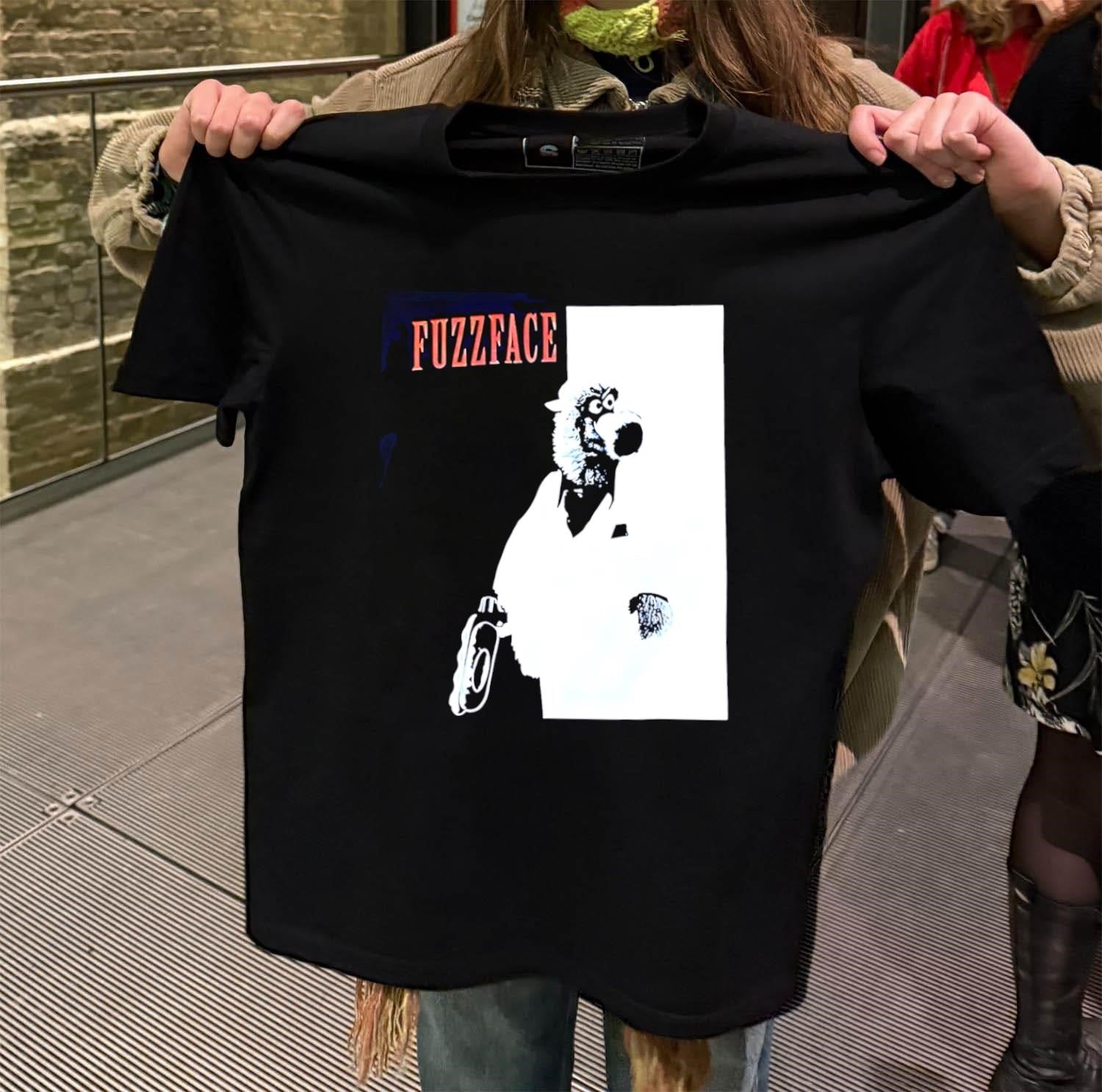 FUZZFACE Mascot character black and white graphic - Adult & Kids T-Shirts, Sweatshirts & Hoodies apparel design preview 2