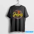 Fall For Jesus He Never Leaves Autumn Christan - Adult & Kids T-Shirts, Sweatshirts & Hoodies apparel design preview 1