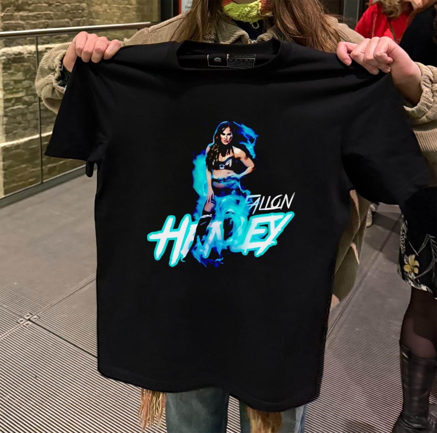 Fallon Henley Teal Smoke and Portrait Wrestling - Adult & Kids T-Shirts, Sweatshirts & Hoodies apparel design preview 2