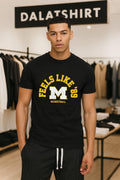 Feels Like '89 Michigan Basketball Vintage Block M - Adult & Kids T-Shirts, Sweatshirts & Hoodies apparel design preview 1