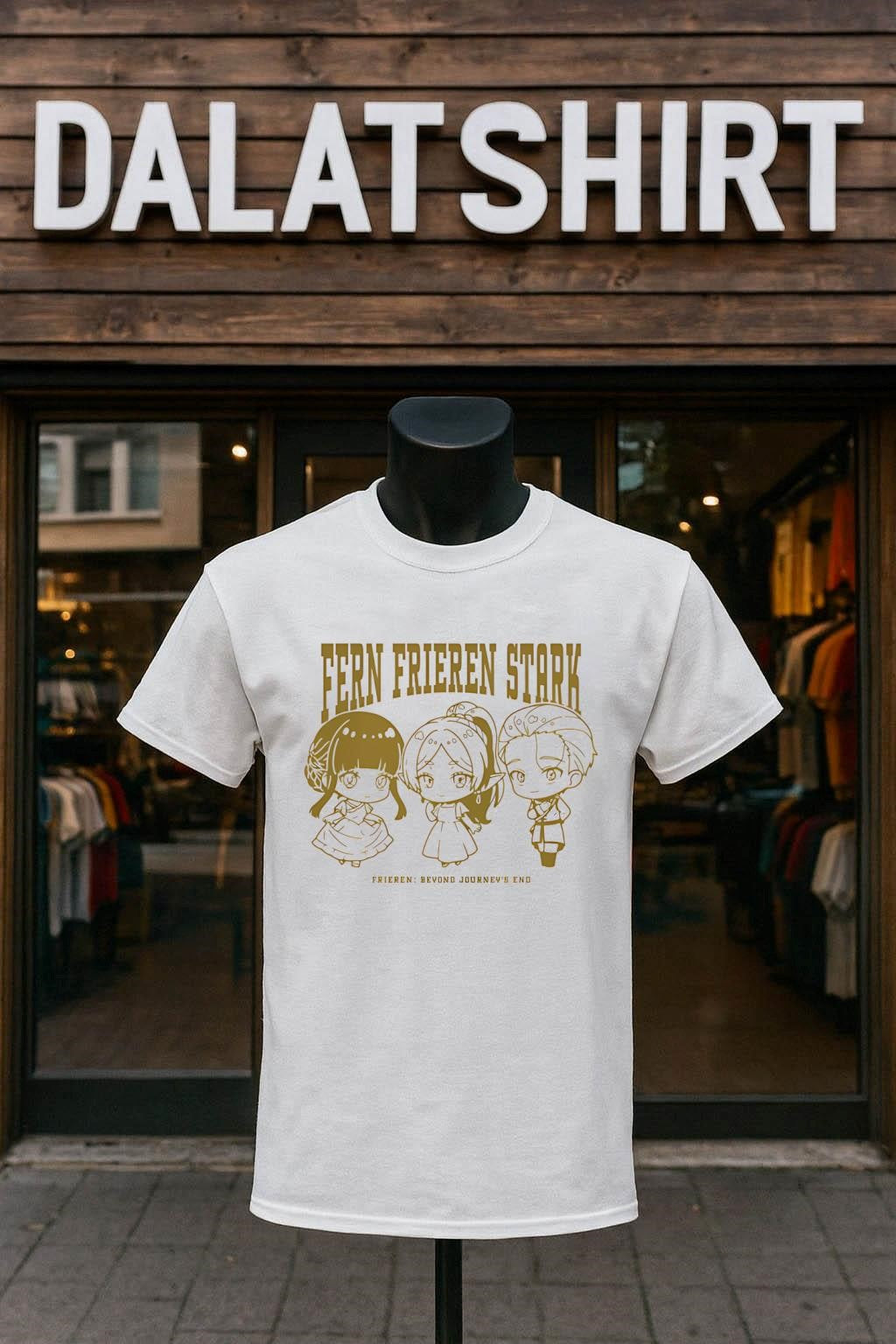 Fern Frieren Stark Beyond Journey's End Anime Chibi - Adult & Kids T-Shirts, Sweatshirts & Hoodies apparel design preview 1